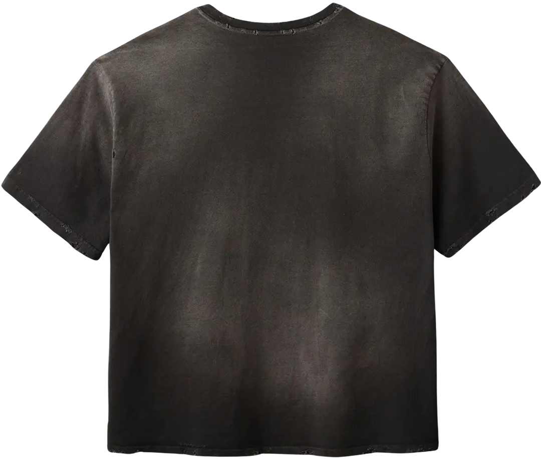 Gold+Vintage Gallery Raspberry Hills 'Smile' Black Tee