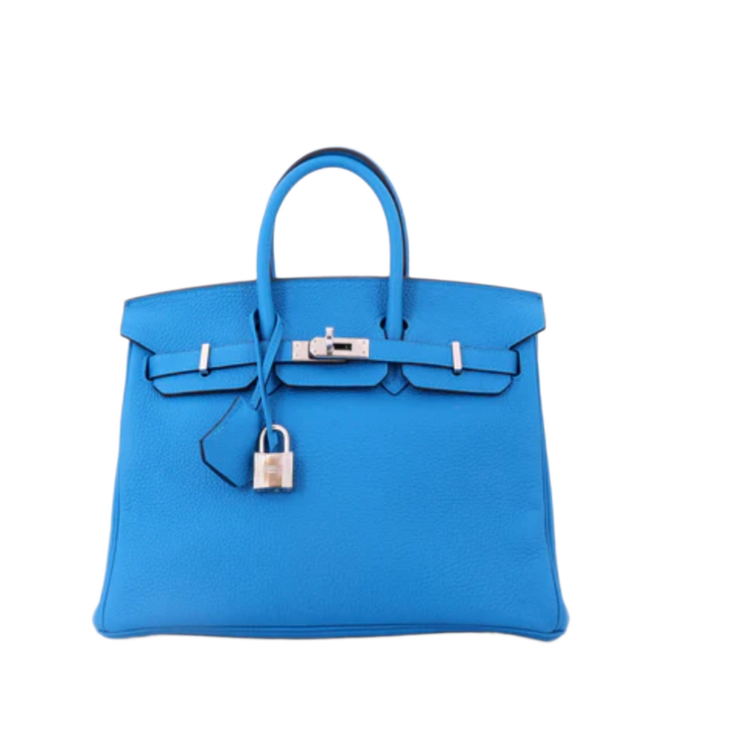 Hermès 'Bleu Zanzibar' Palladium Hardware Birkin 25
