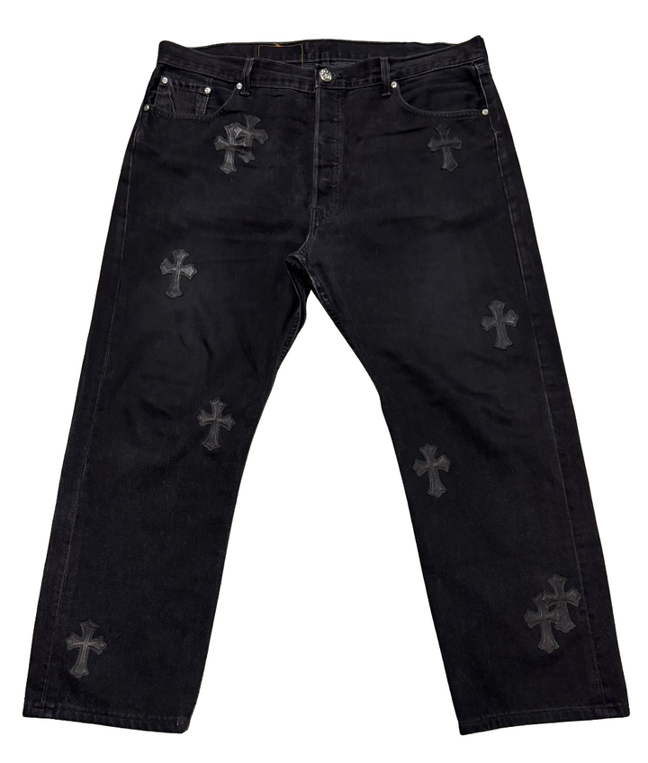 Chrome Hearts 'Black 20 Patch' Black Jeans