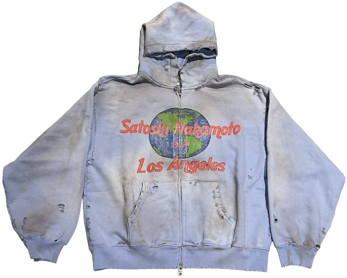 Satoshi Nakamoto '1969 Rock' Blue Zip Up Hoodie