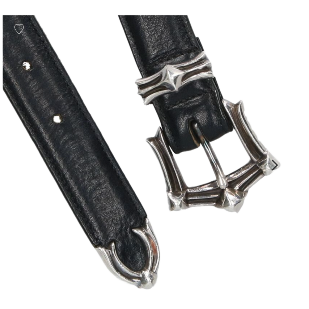 Chrome Hearts 'Waxed Punk' 3 Piece Leather Belt