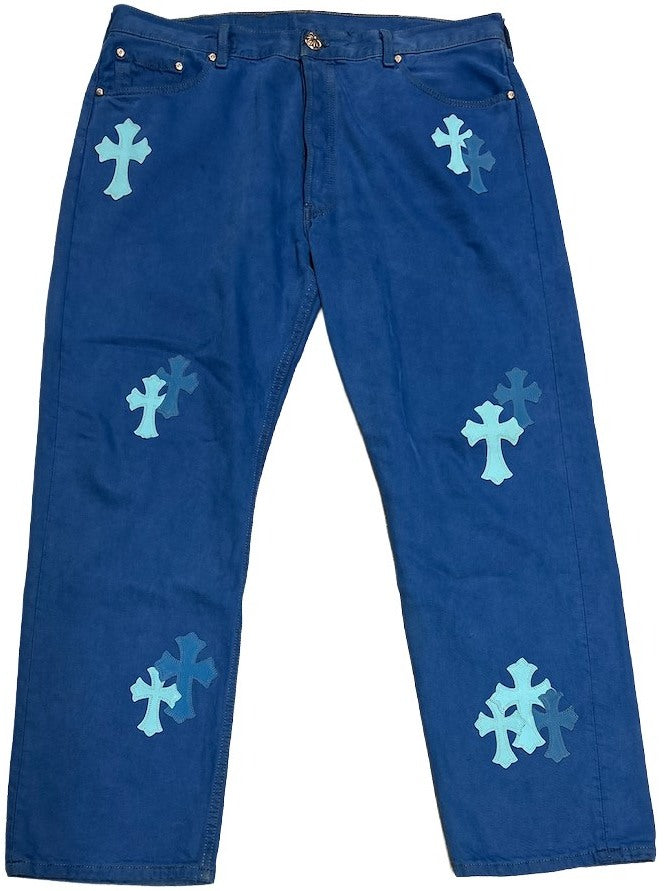 Chrome Hearts '22 Blue Cross Patch' Blue Levi's 501 Jeans