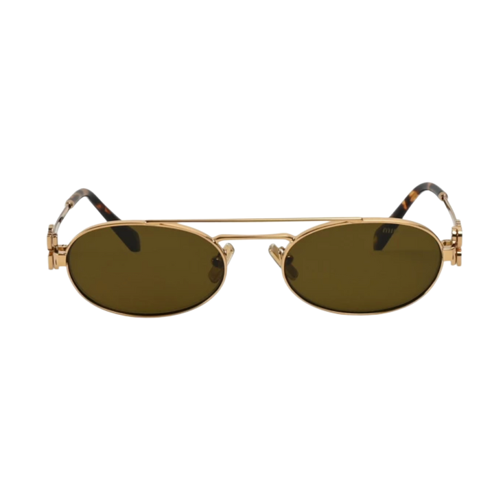 Miu Miu '54Z Gold/Brown' Sunglasses