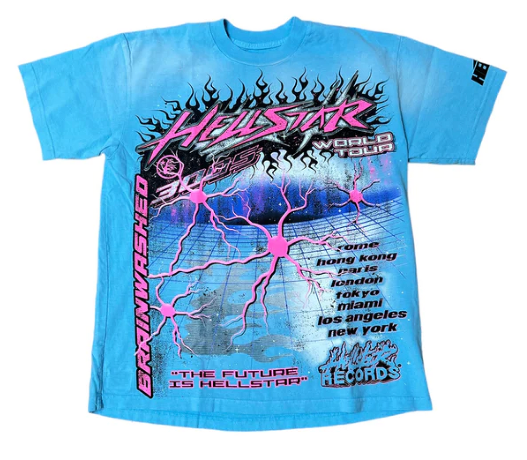 Hellstar 'Neuron World Tour' Blue Tee