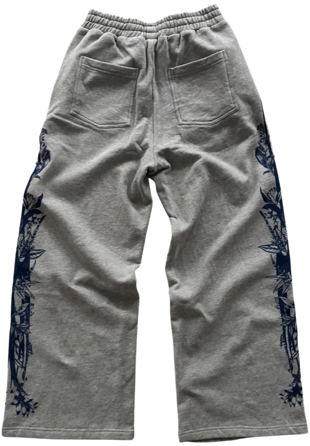 Chew Forever 'Blue Floral' Grey Sweatpants