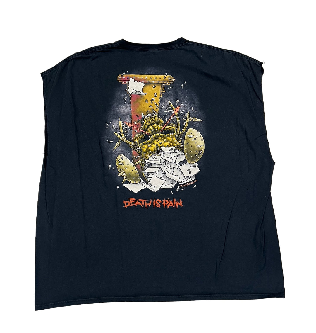 Metallica 'Death Is Pain' Rhinestone Vintage Cutoff