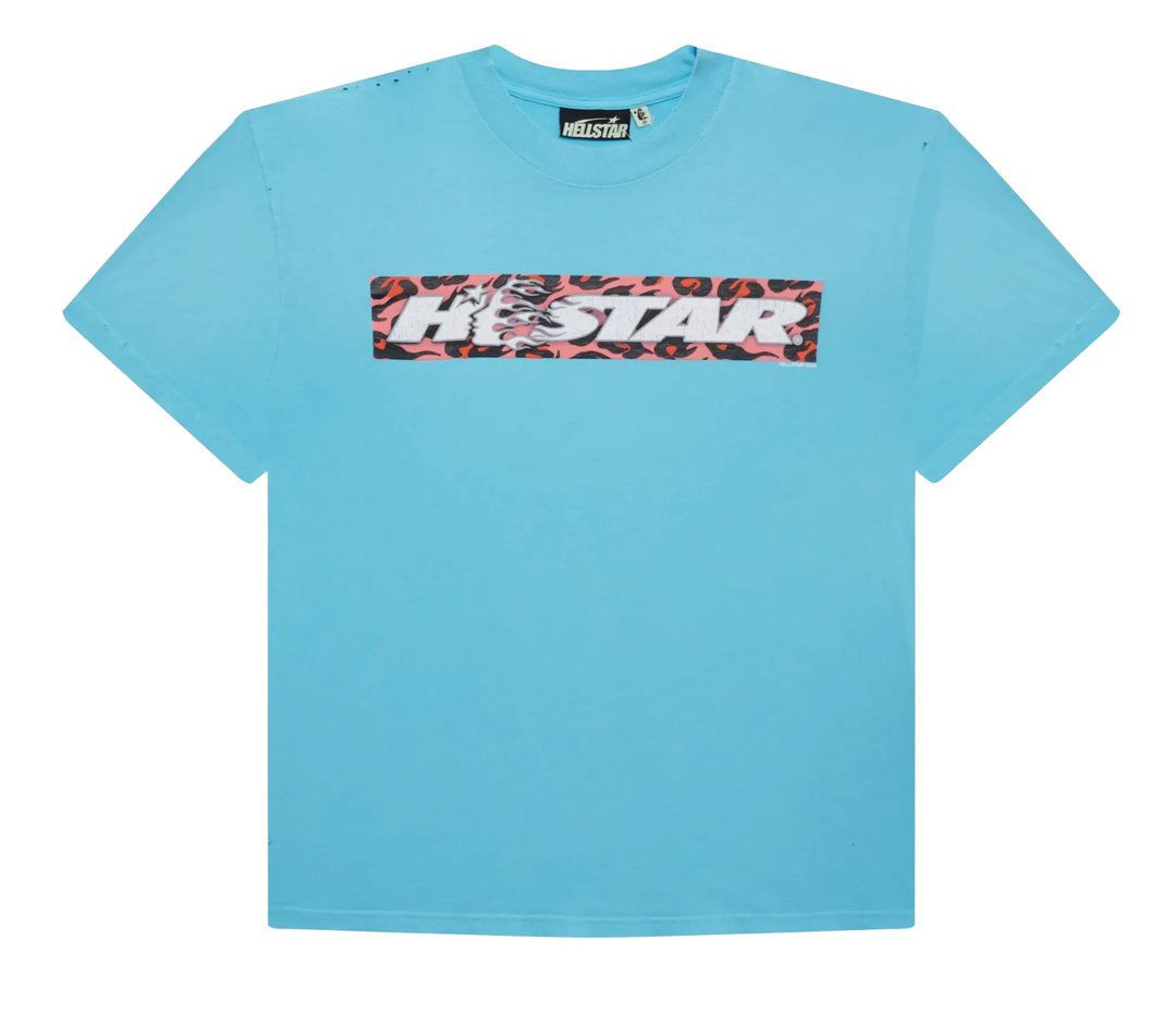 Hellstar 'Box Logo' Blue Tee
