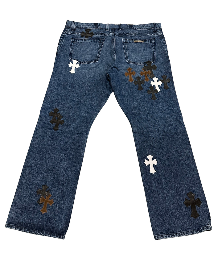 Chrome Hearts Flooded Fleur Knee Denim Jeans