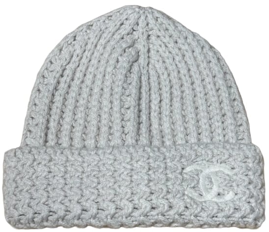 Chanel 'Beige/Beige' Cashmere Cloche Beanie