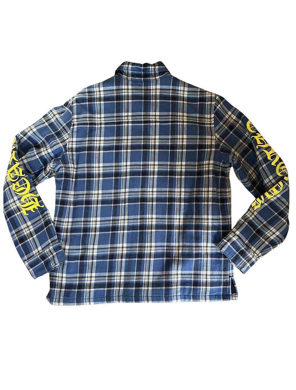 Chrome Hearts 'Yellow Logo' Blue Plaid Flannel Jacket