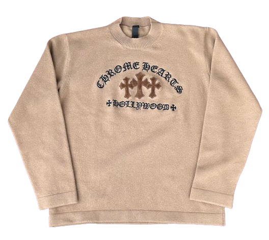 Chrome Hearts 'Brown Triple Cross' Cashmere Sweater