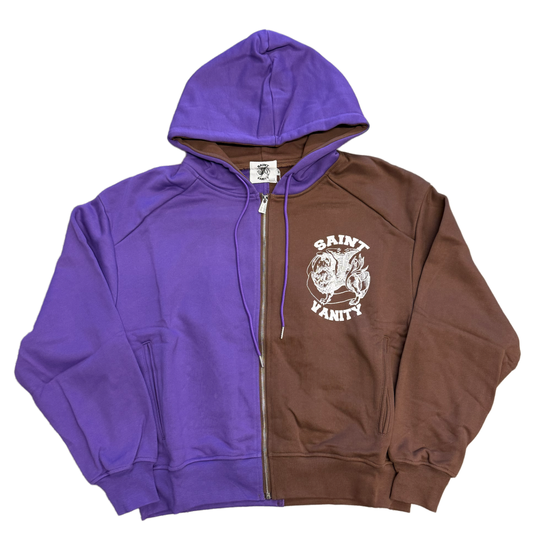 Saint Vanity 'Purple/Brown' Zip-Up Jacket