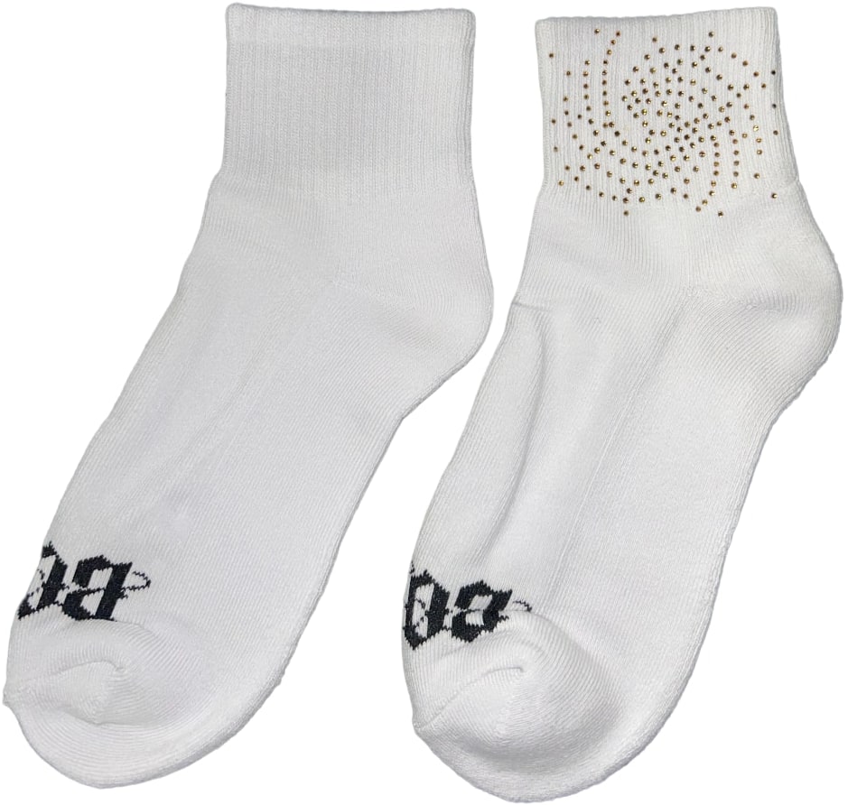 Bossi 'Gold Swirl' Rhinestone Socks