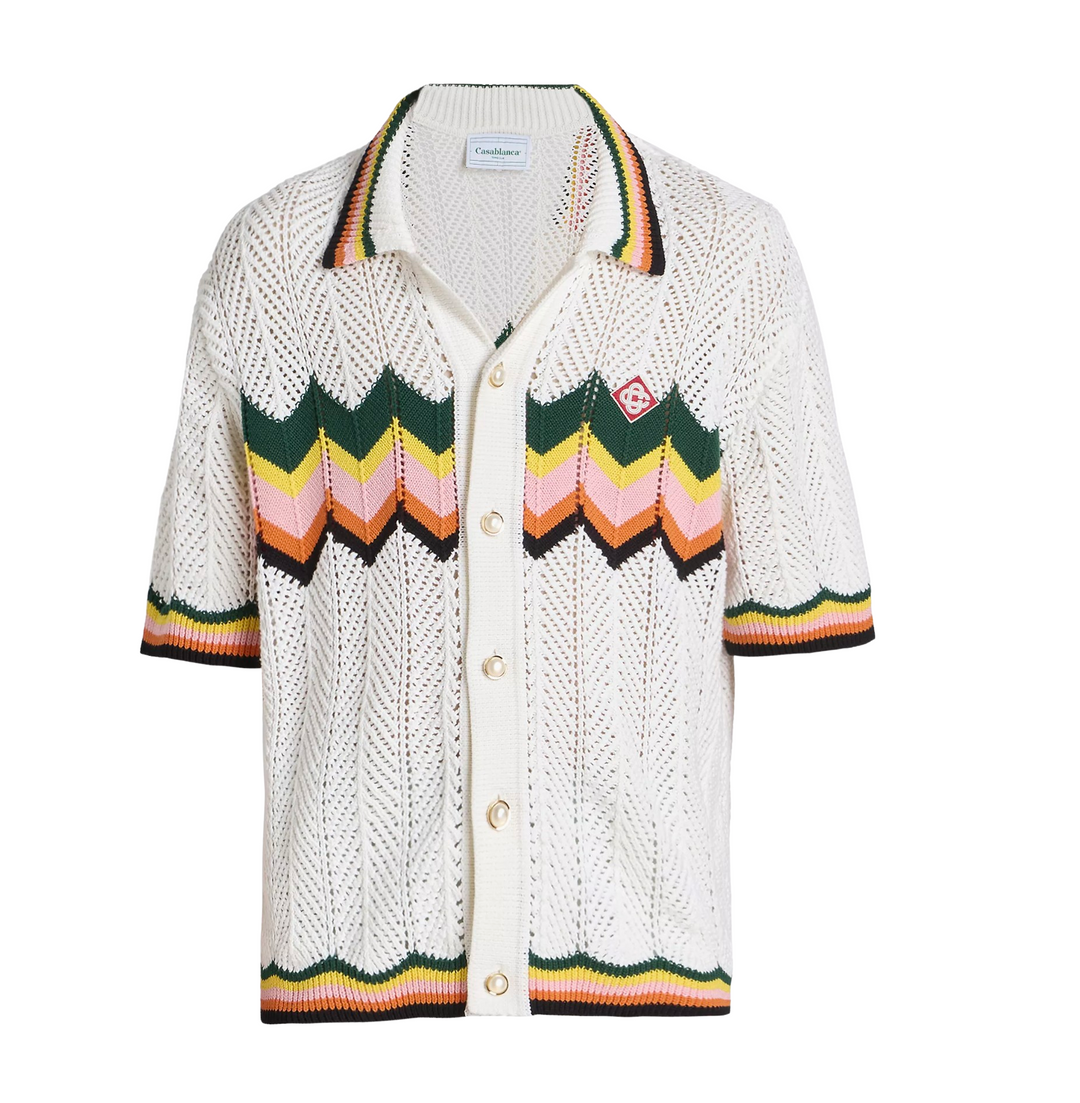 Casablanca 'Chevron' Knit Shirt