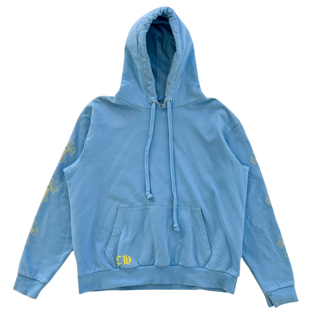 コラボ◆Chrome Hearts x Drake Girls Love Chrome Hoodie Blue Chrome Hearts x Drake 'Girls Love Chrome' Baby Blue Hoodie