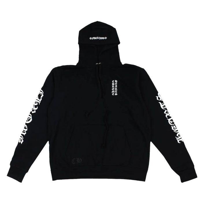 Chrome Hearts 'Vertical Logo' Fuck You Black Hoodie