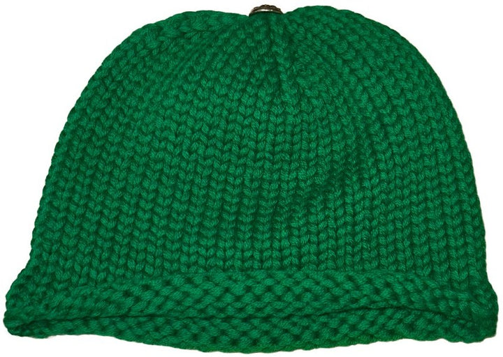 Chrome Hearts 'Cheetah Print' Kids Cross Patch Green Cashmere Beanie