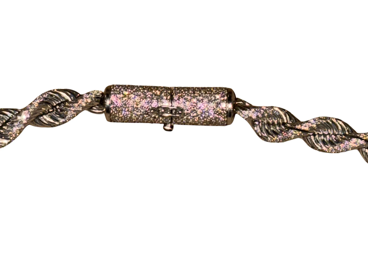 White Gold Diamond 22in Rope Necklace 