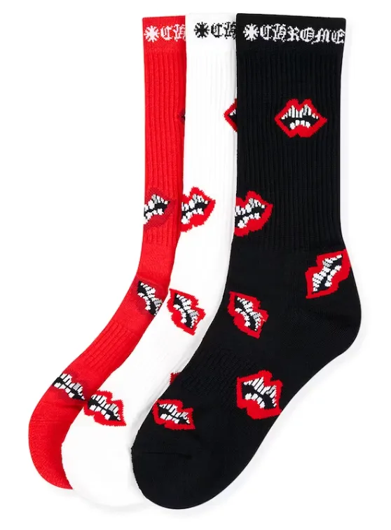 Chrome Hearts Matty Boy 'Chomper' Socks