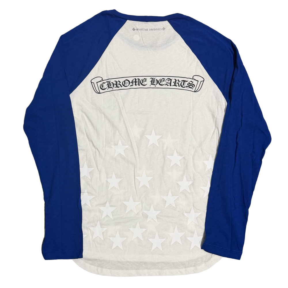 Chrome Hearts 'Stars' Blue Baseball Longsleeve