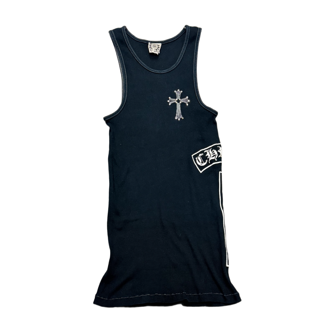 Chrome Hearts 'Black' Vintage Bedazzled Cross Tank Top