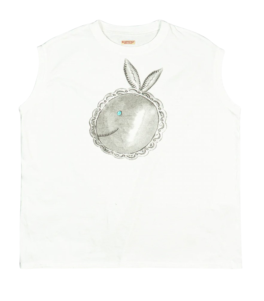 Kapital 'Kenjiku' Sleeveless White Tee