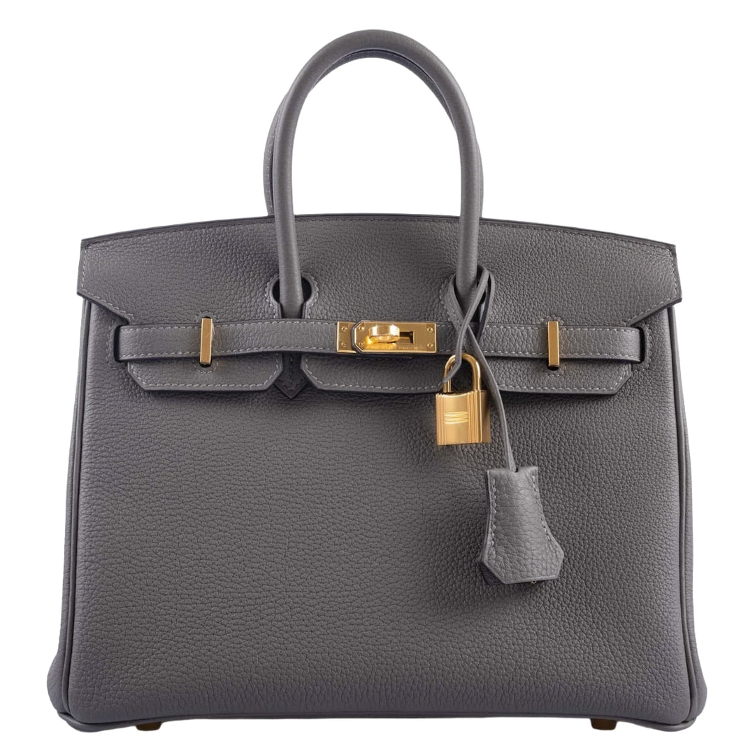 Hermes 'Etain Togo' Gold Hardware Birkin 25 Bag