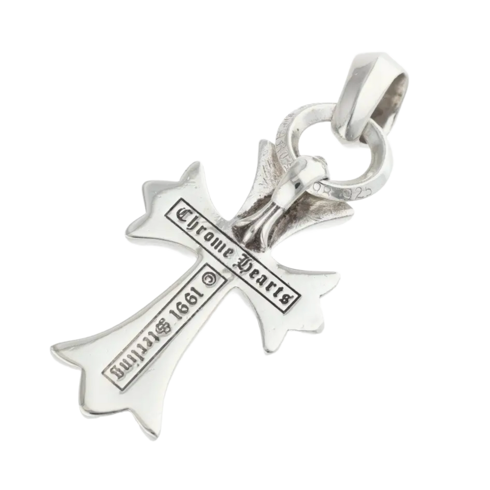 Chrome Hearts 'Silver CH' Cross Bale Pendant