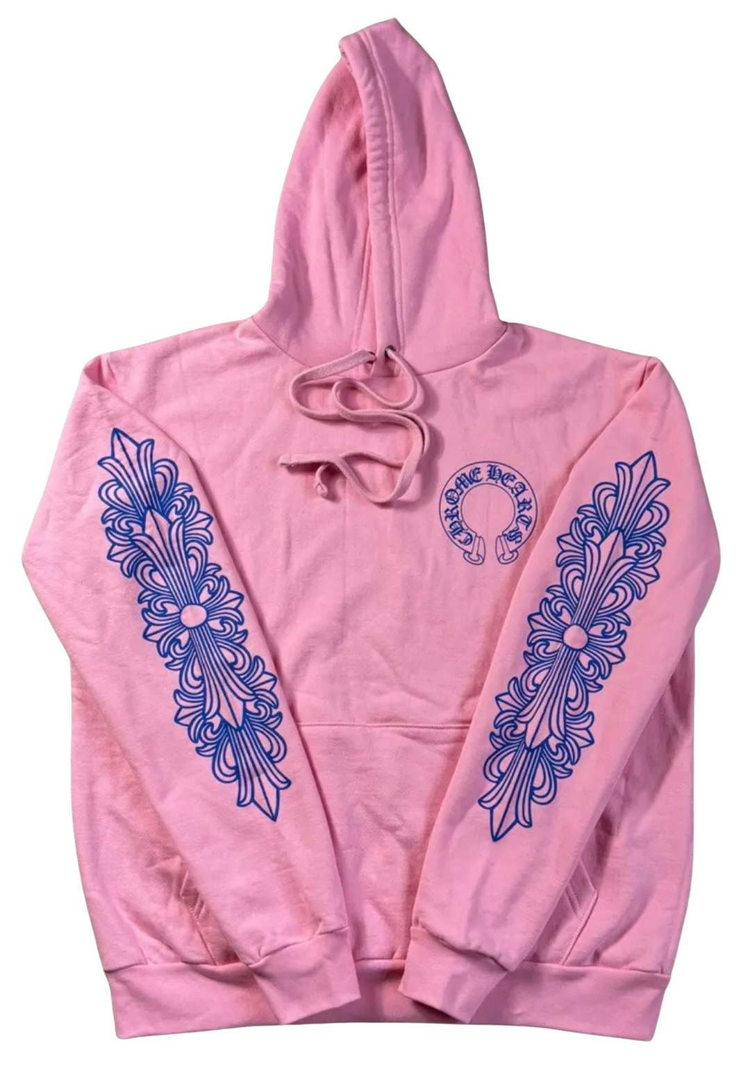 Chrome Hearts 'Blue Logo' Pink Floral Hoodie