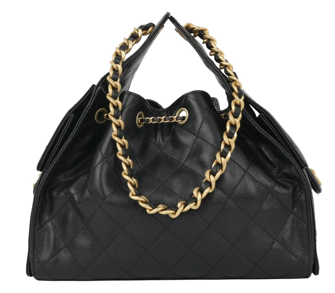 Chanel 'Black Caviar' 25 Small Handbag