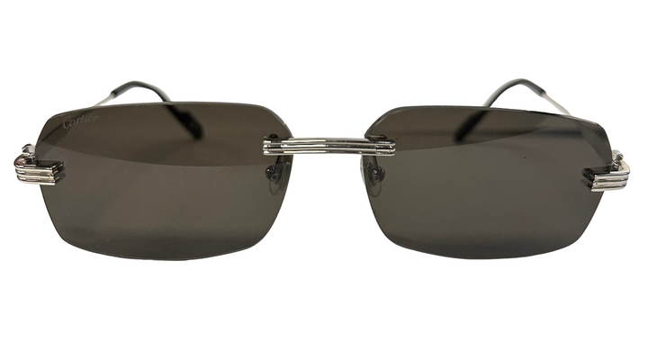 Cartier Silver Première Rimless Sunglasses