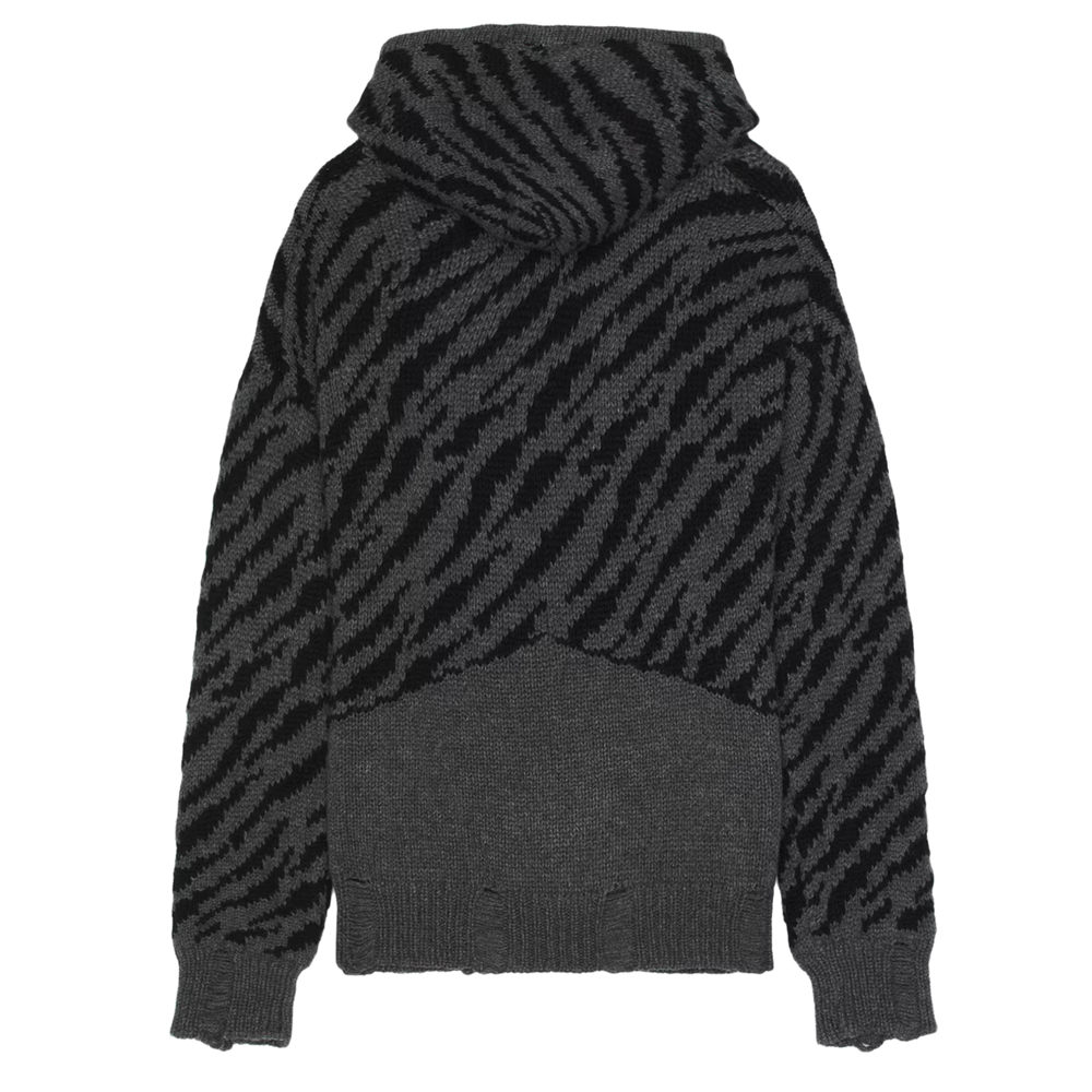 Rhude 'Black Knitted Zebra' Hoodie