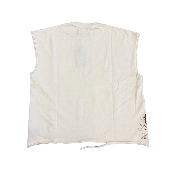 Satoshi Nakamoto 'Globe of Death' Vintage White Cutoff Tee