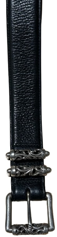 Chrome Hearts 'Black' Scroll Belt