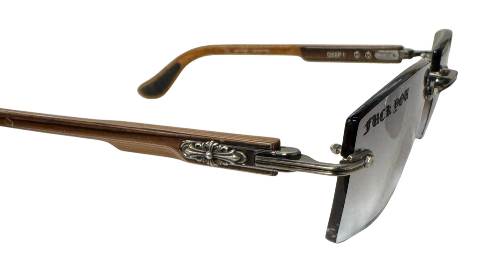 Chrome Hearts 'Deep I' Light Brown Buff Glasses
