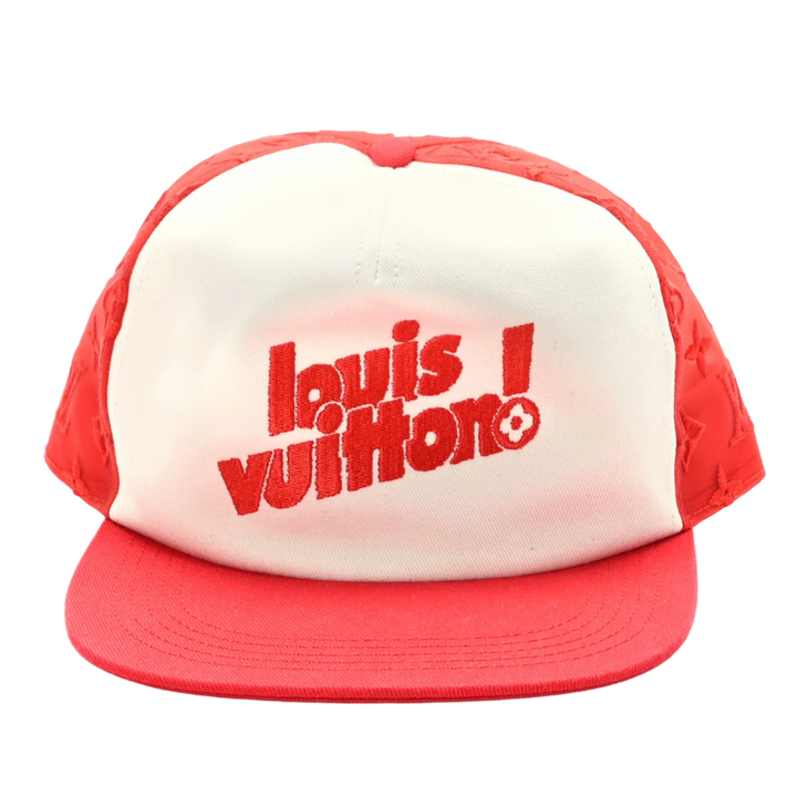 Louis Vuitton 'Red' Everyday LV Embroidered Mesh Cap (Soho Exclusive)