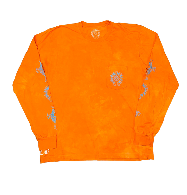 Chrome Hearts 'Dyed' Orange Longsleeve Pocket Tee