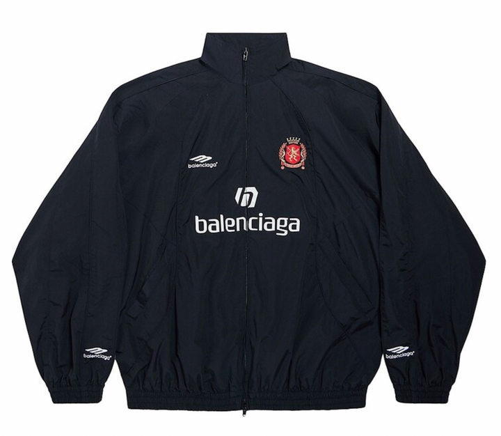 Balenciaga 'Soccer' Black Zip Up Track Jacket