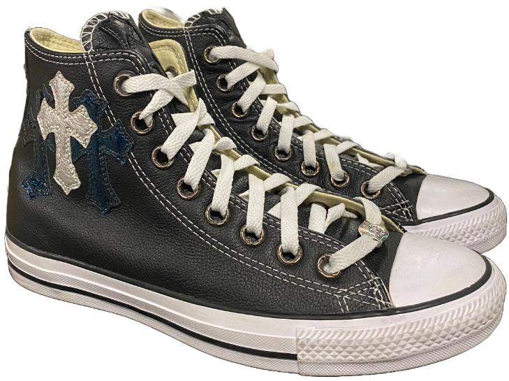 Chrome Hearts 'Galaxy Silver Cross Patch' Converse