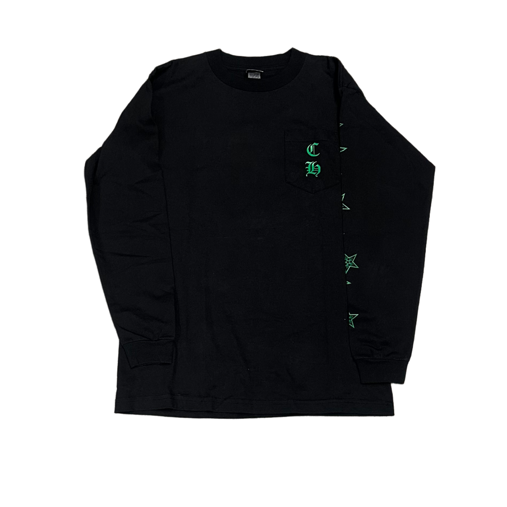 Chrome Hearts 'Black/Green' Horseshoe Vintage Longsleeve Pocket Tee