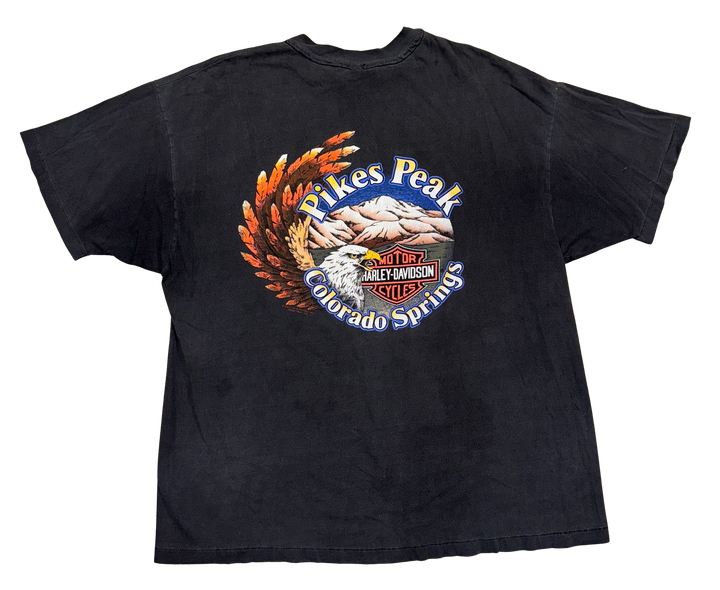 Harley Davidson 'Pikes Peak' Black Vintage Tee