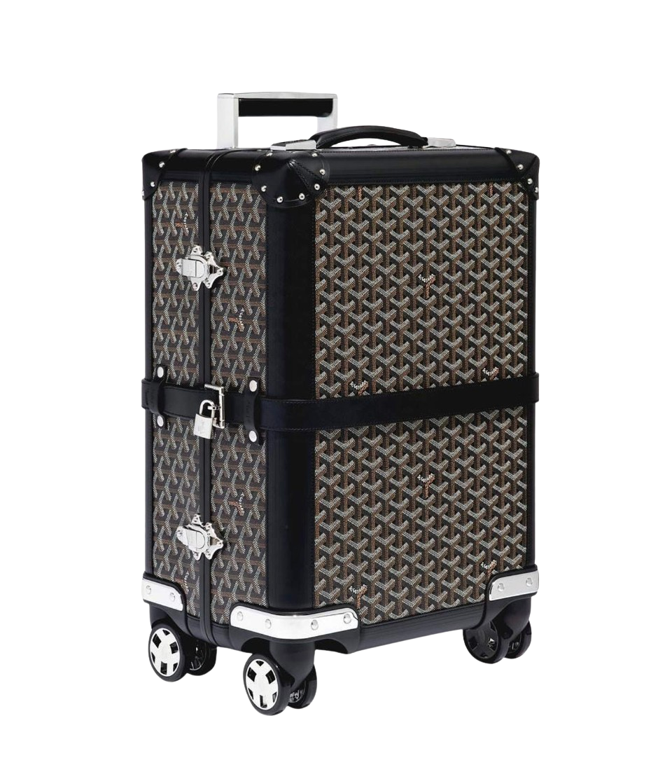 Goyard 'Black' Bourget Trolley Roller Suitcase