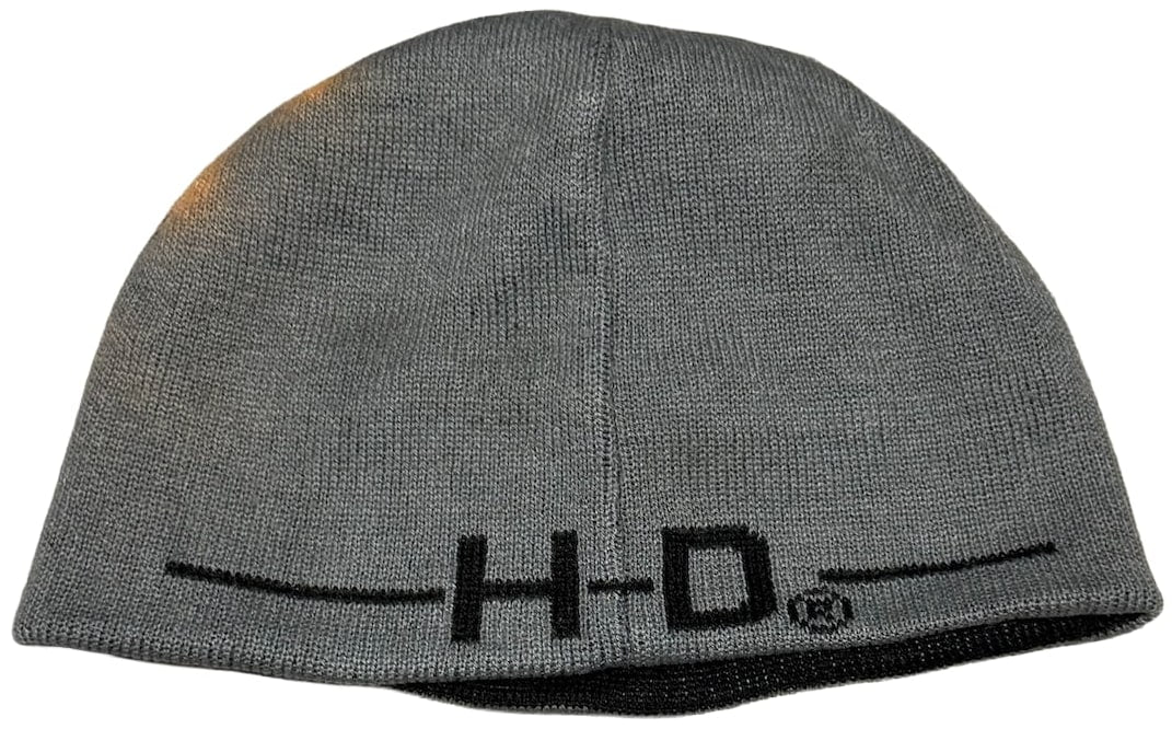Harley Davidson 'Black/Grey' Reversible Beanie