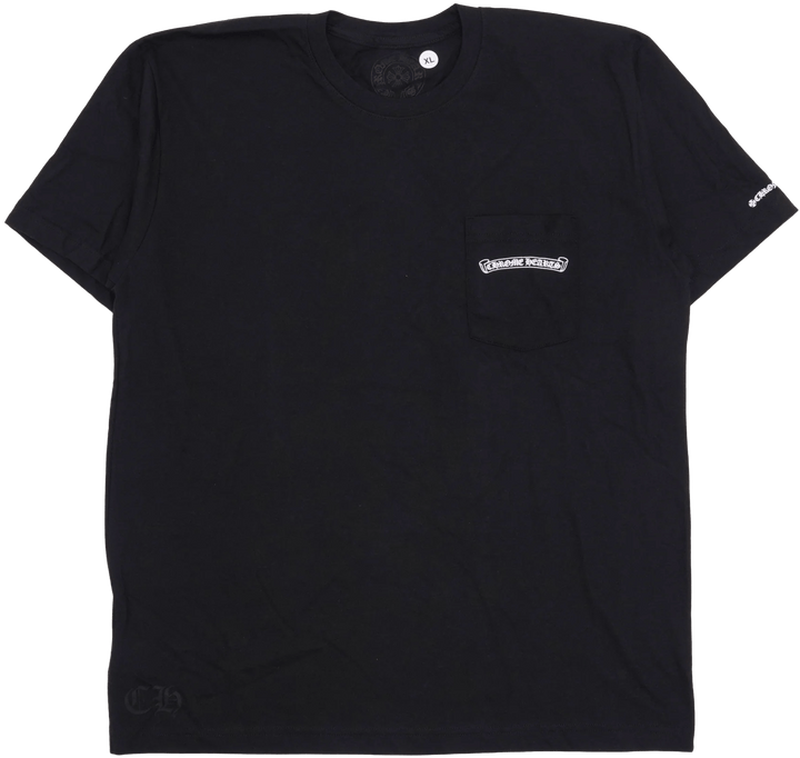 Chrome Hearts 'Black' Scroll Logo Pocket Tee