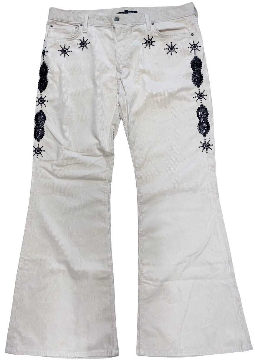 Cout De La Liberte 'Ivory Corduroy' Flare Pants