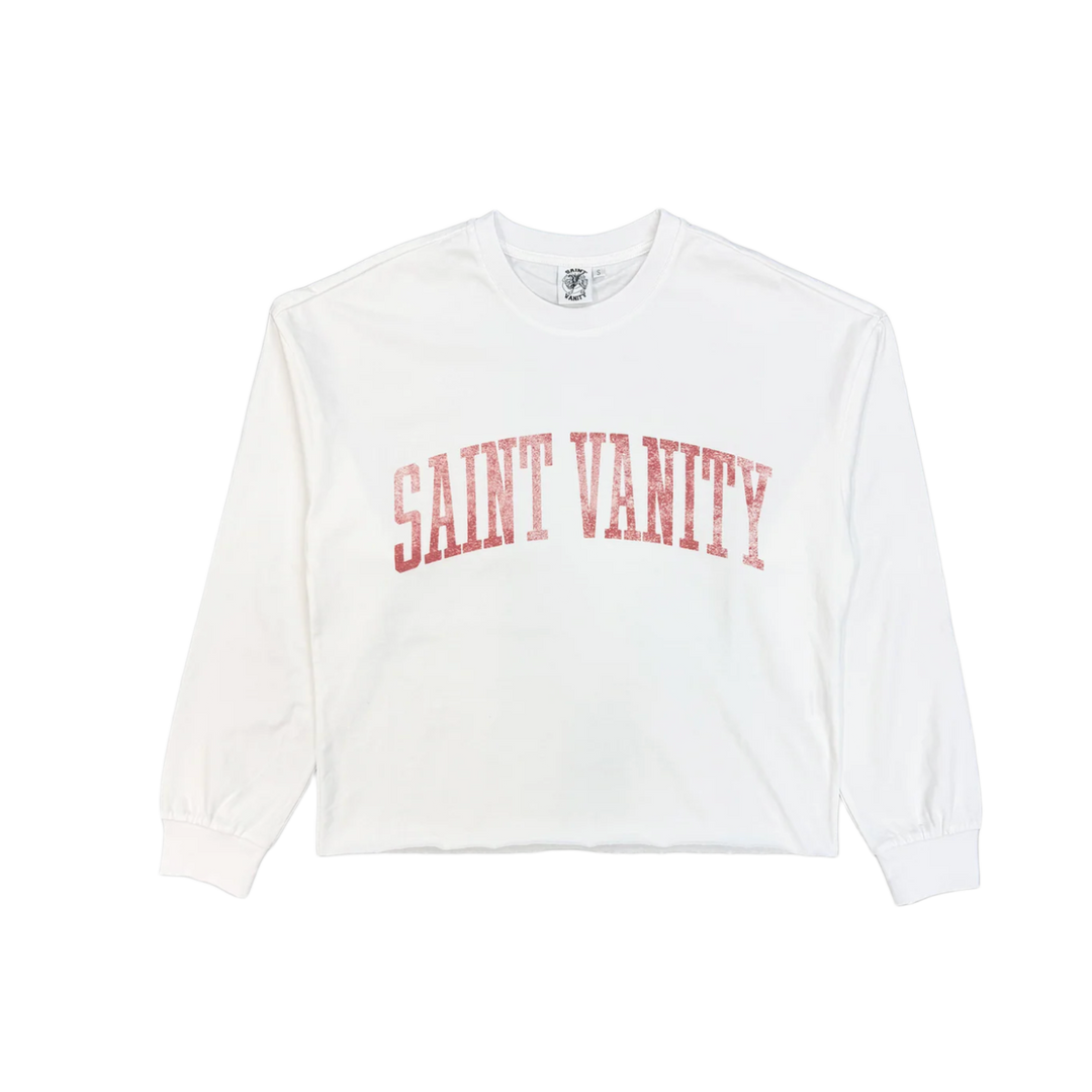 Saint Vanity 'White/Red Logo' Longsleeve Tee