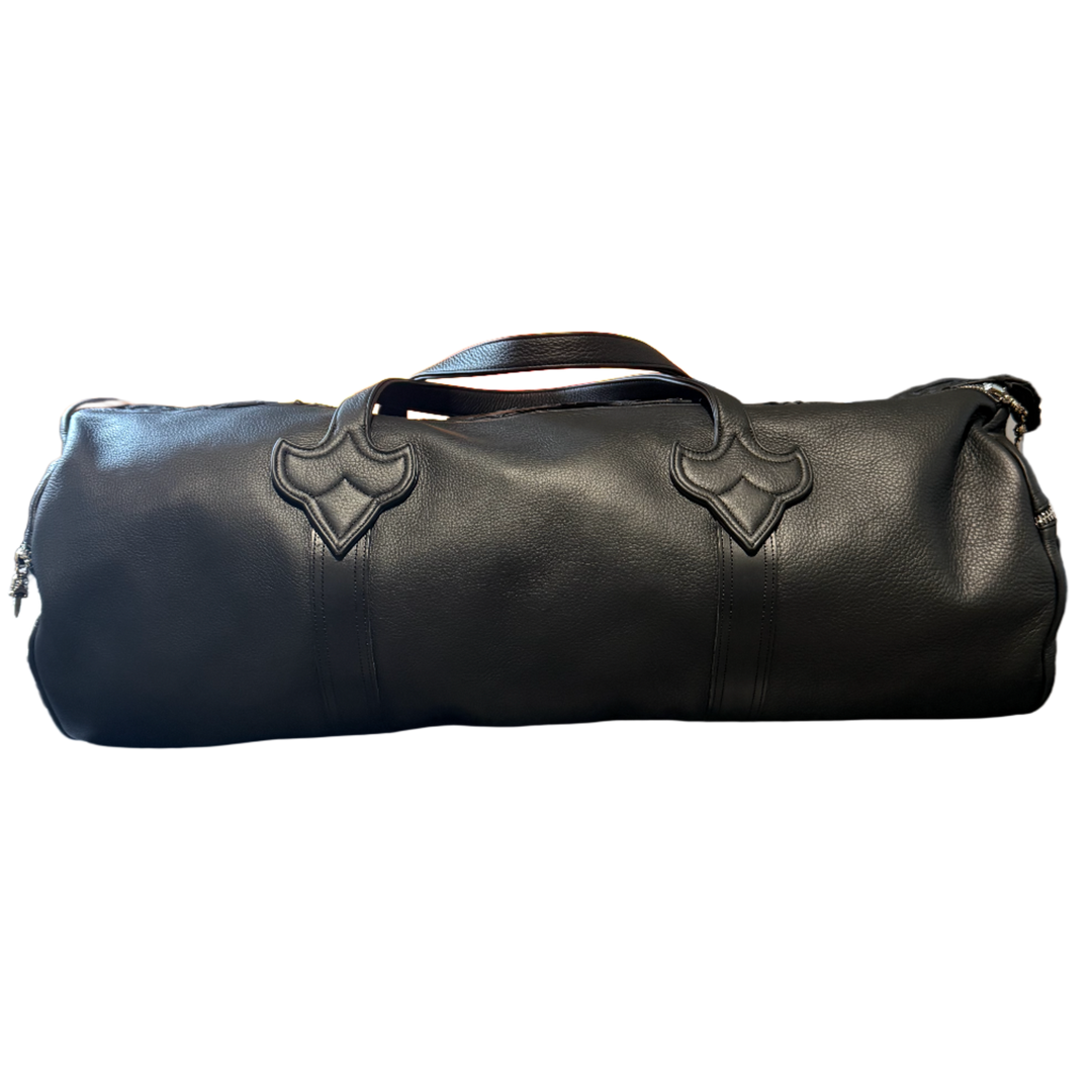 Chrome Hearts 'Black' Flooded Top Strip XL Duffle Bag
