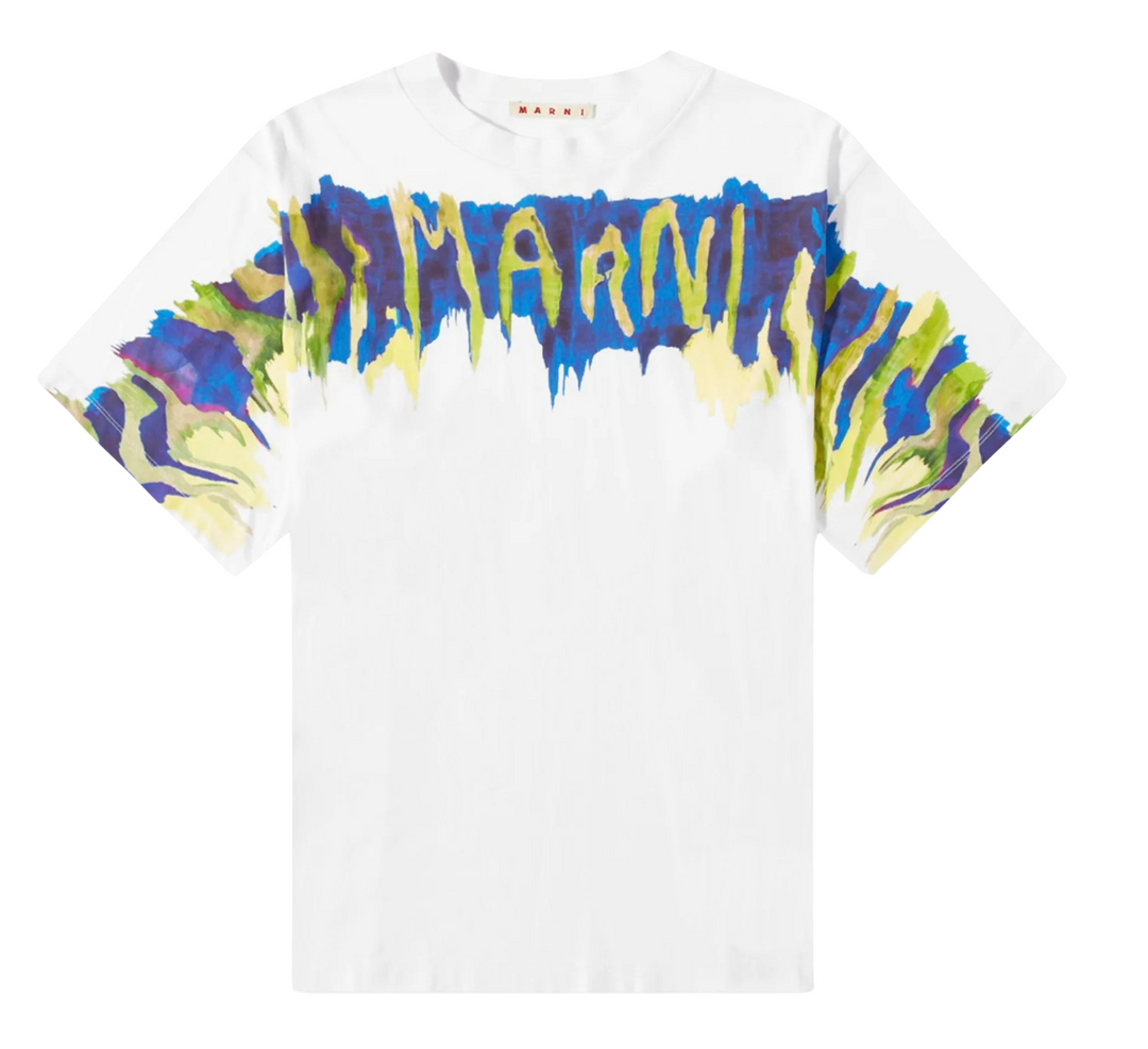 Marni 'Brushed Logo' White T-Shirt