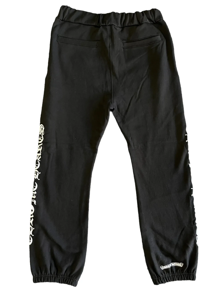 Chrome Hearts 'Scroll Logo' Black Sweatpants