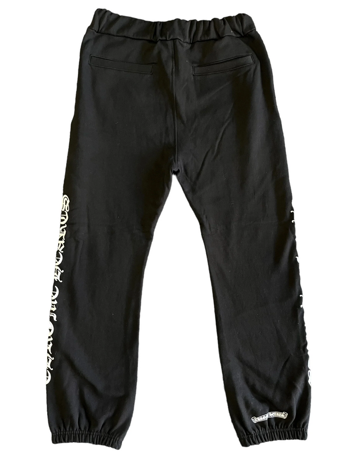 Chrome Hearts 'Scroll Logo' Black Sweatpants
